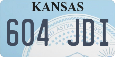 KS license plate 604JDI