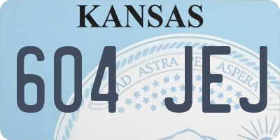 KS license plate 604JEJ