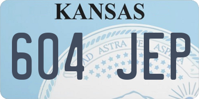 KS license plate 604JEP