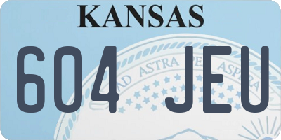 KS license plate 604JEU