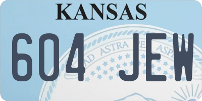 KS license plate 604JEW