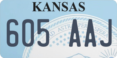 KS license plate 605AAJ