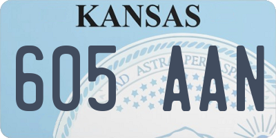 KS license plate 605AAN