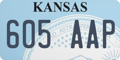 KS license plate 605AAP