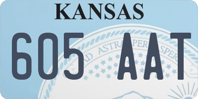KS license plate 605AAT