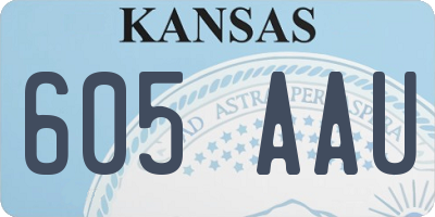 KS license plate 605AAU