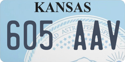 KS license plate 605AAV