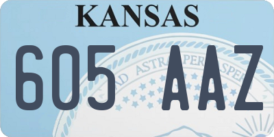 KS license plate 605AAZ