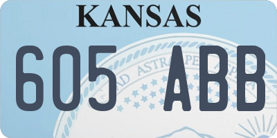 KS license plate 605ABB