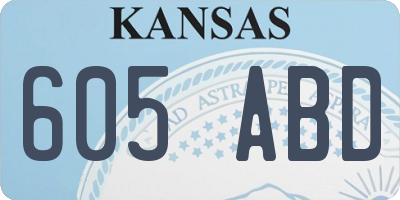 KS license plate 605ABD