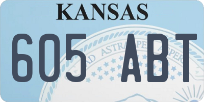 KS license plate 605ABT