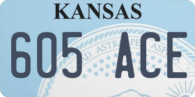 KS license plate 605ACE