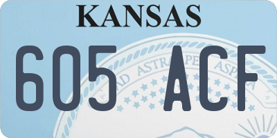KS license plate 605ACF