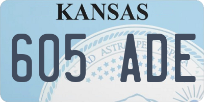 KS license plate 605ADE
