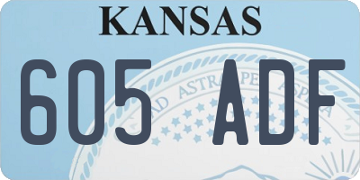 KS license plate 605ADF
