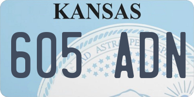 KS license plate 605ADN