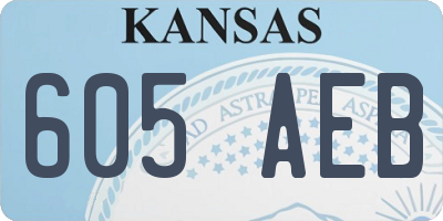 KS license plate 605AEB