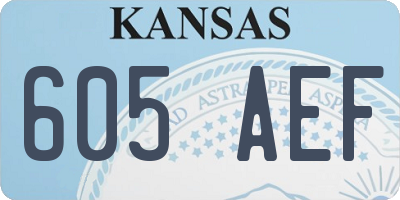 KS license plate 605AEF