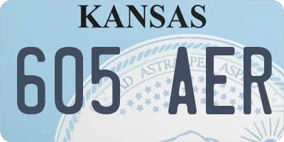 KS license plate 605AER