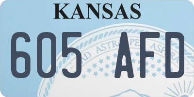 KS license plate 605AFD