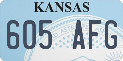 KS license plate 605AFG