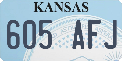 KS license plate 605AFJ