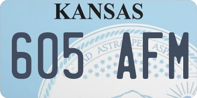 KS license plate 605AFM