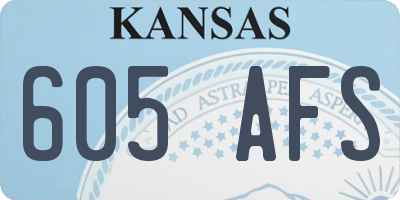 KS license plate 605AFS