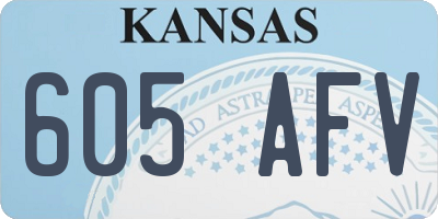 KS license plate 605AFV