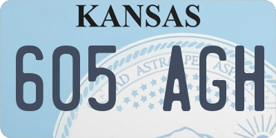 KS license plate 605AGH