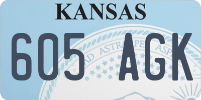 KS license plate 605AGK