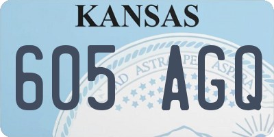 KS license plate 605AGQ