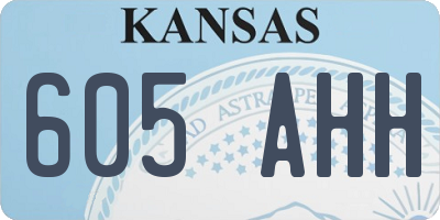 KS license plate 605AHH