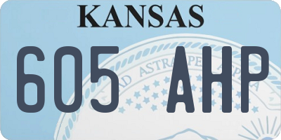 KS license plate 605AHP