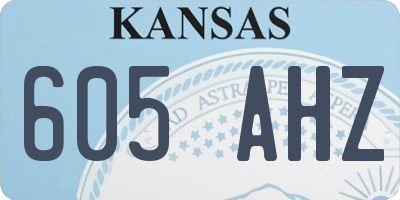 KS license plate 605AHZ