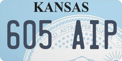 KS license plate 605AIP