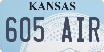KS license plate 605AIR