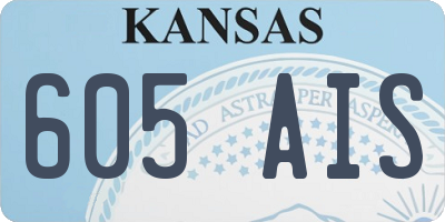 KS license plate 605AIS