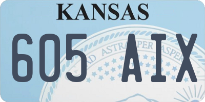 KS license plate 605AIX