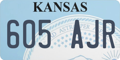 KS license plate 605AJR