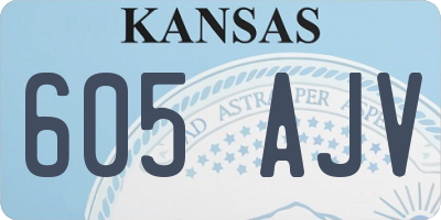 KS license plate 605AJV
