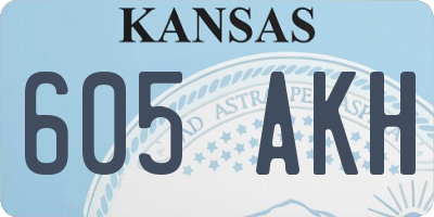 KS license plate 605AKH
