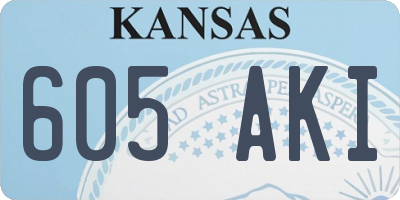 KS license plate 605AKI