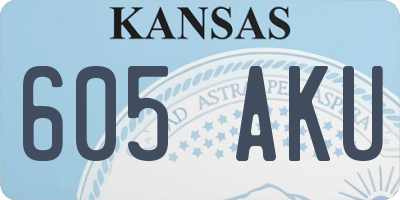 KS license plate 605AKU