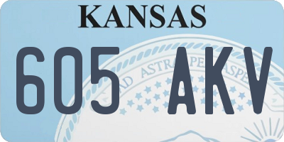 KS license plate 605AKV