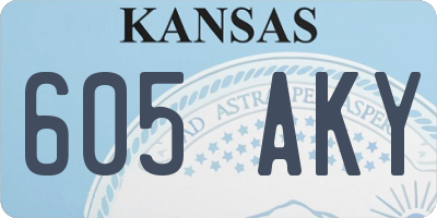 KS license plate 605AKY