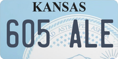 KS license plate 605ALE