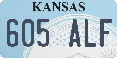 KS license plate 605ALF