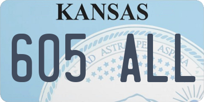 KS license plate 605ALL