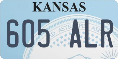 KS license plate 605ALR